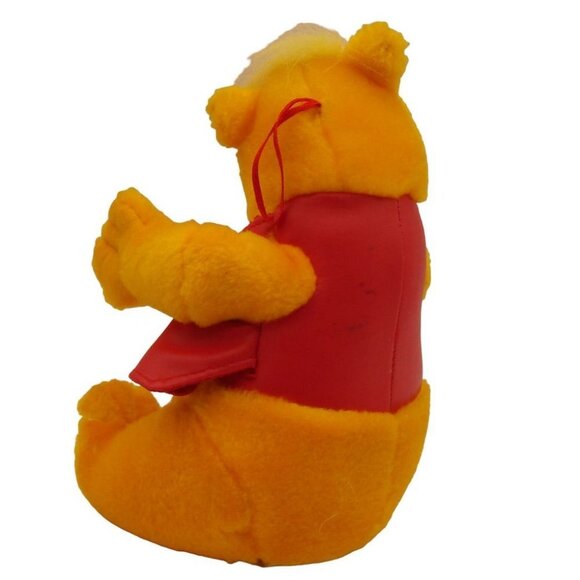 Vintage Nanco Yellow Honey Bear 1998 Honey Bee Red Vest Plush Animal Toy 7” - Picture 3 of 8